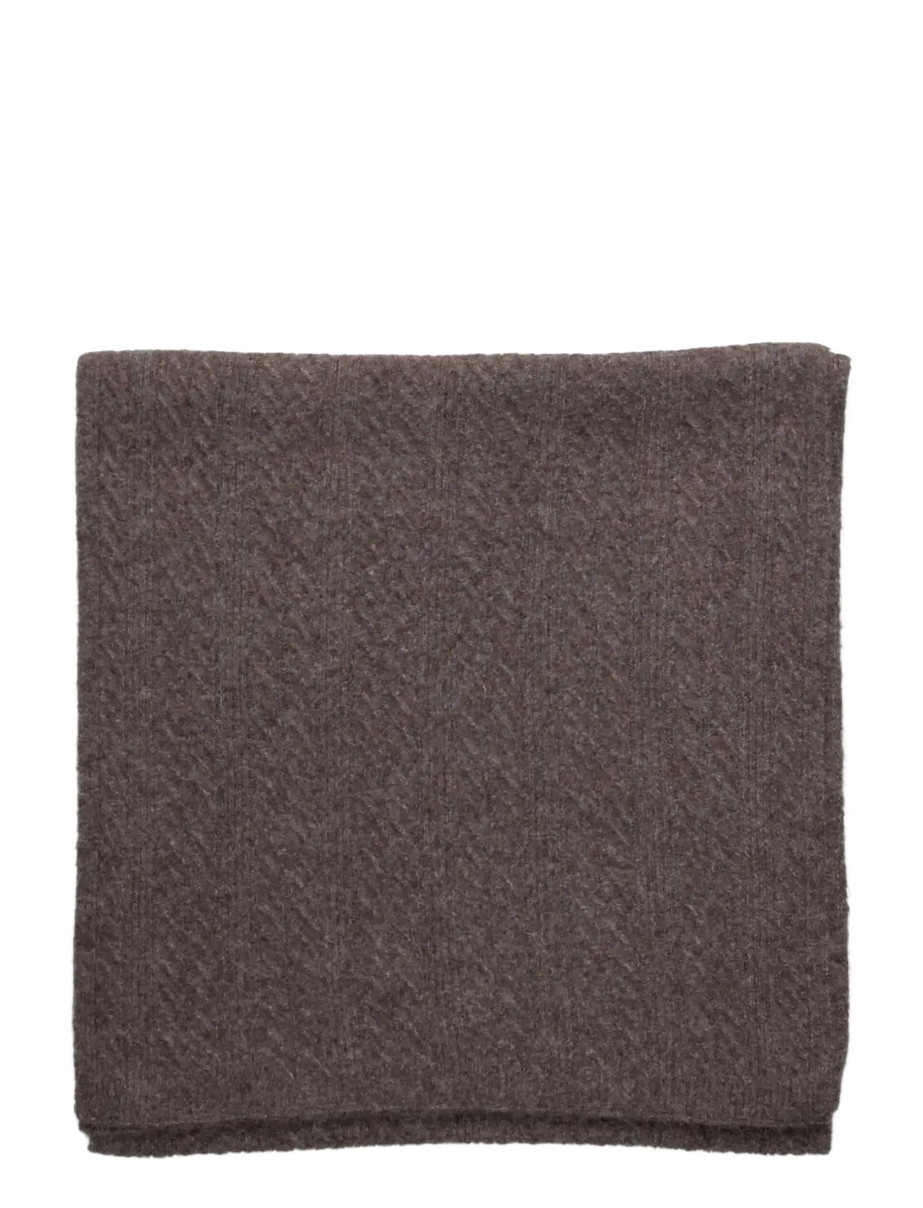 Rosemunde - RWTinker Wool Blend Cable Scarf - brown grey mel - 2