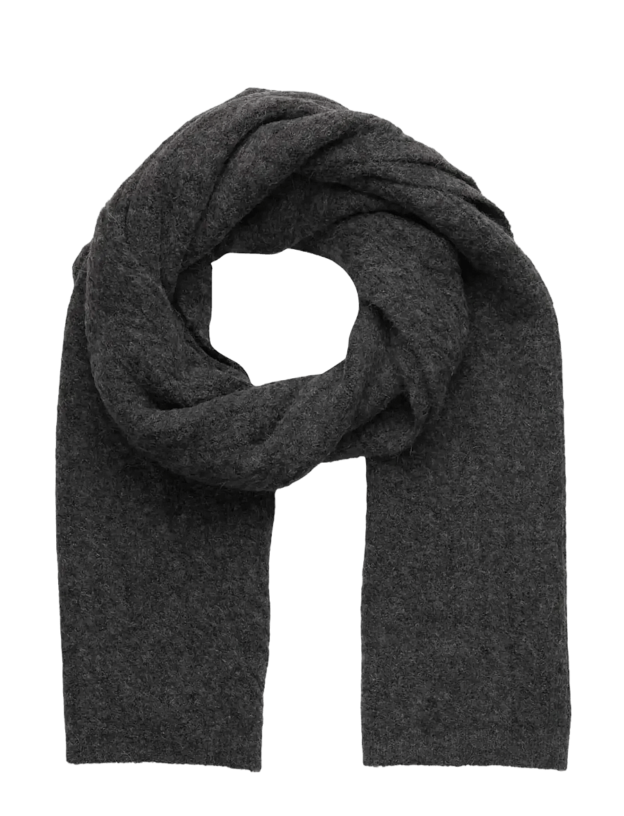 Rosemunde - RWTinker Wool Blend Cable Scarf - winterschals - medium grey melange - 0