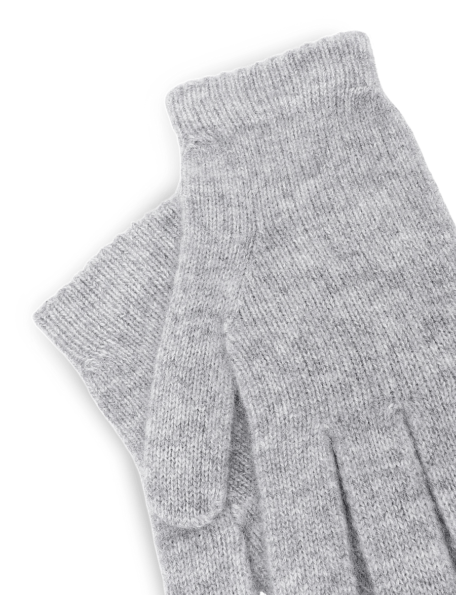 Rosemunde - RWLaica Cashmere Gloves - cashmere - light grey melange - 3