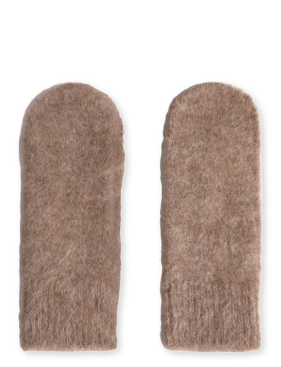 Rosemunde - RWFurry Alpaca Mittens - fäustlinge - brown grey mel - 0