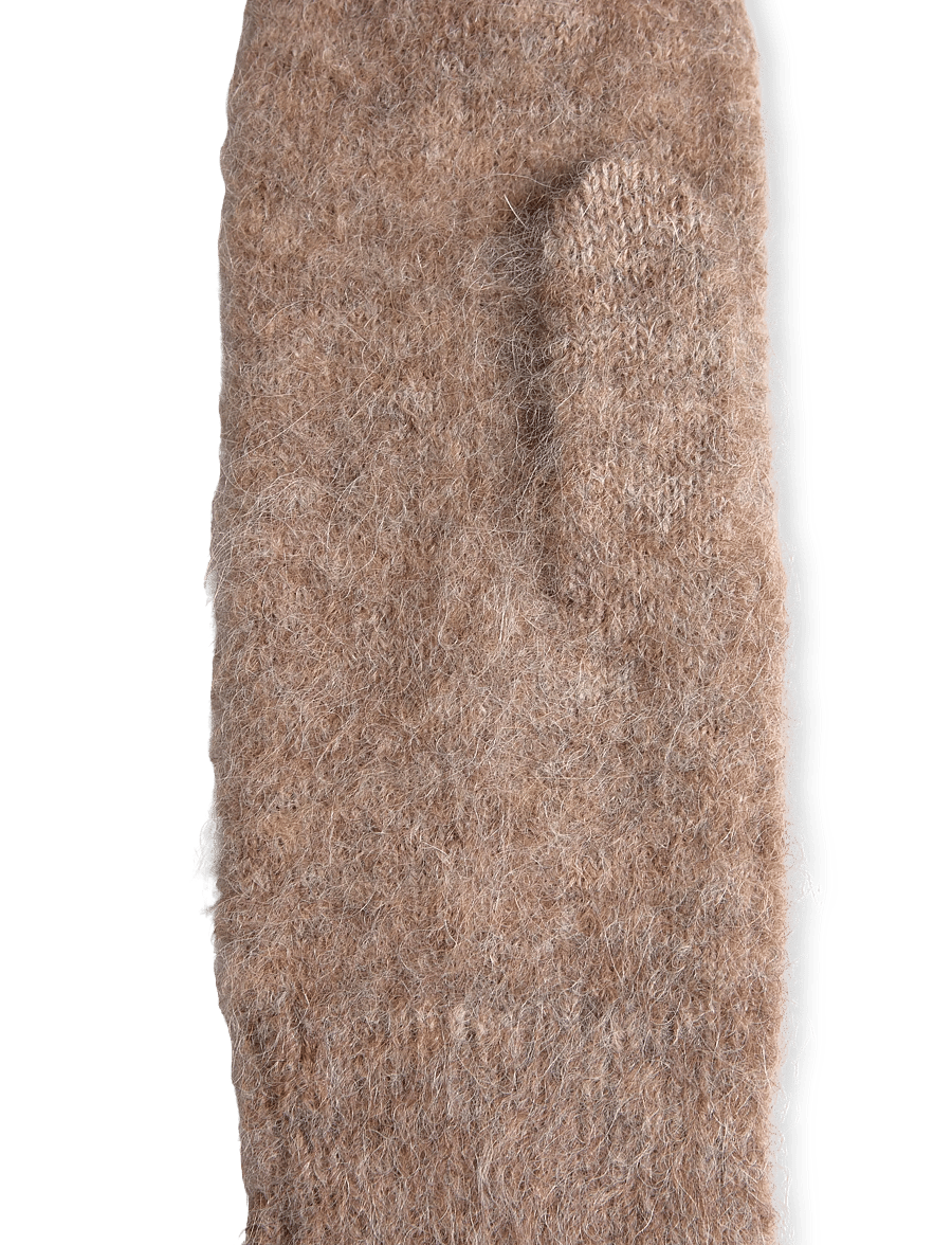 Rosemunde - RWFurry Alpaca Mittens - fäustlinge - brown grey mel - 2