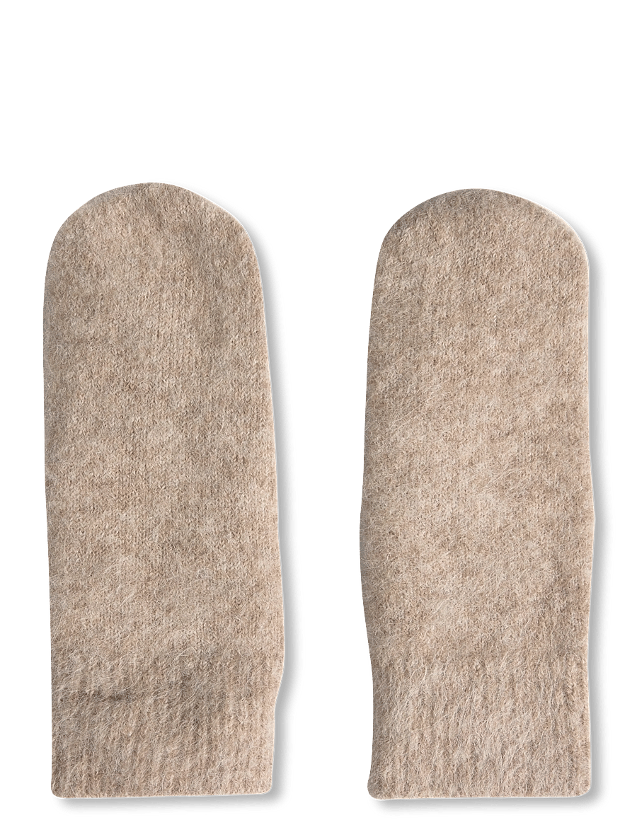 Rosemunde - RWFurry Alpaca Mittens - labakindad - oat melange - 0