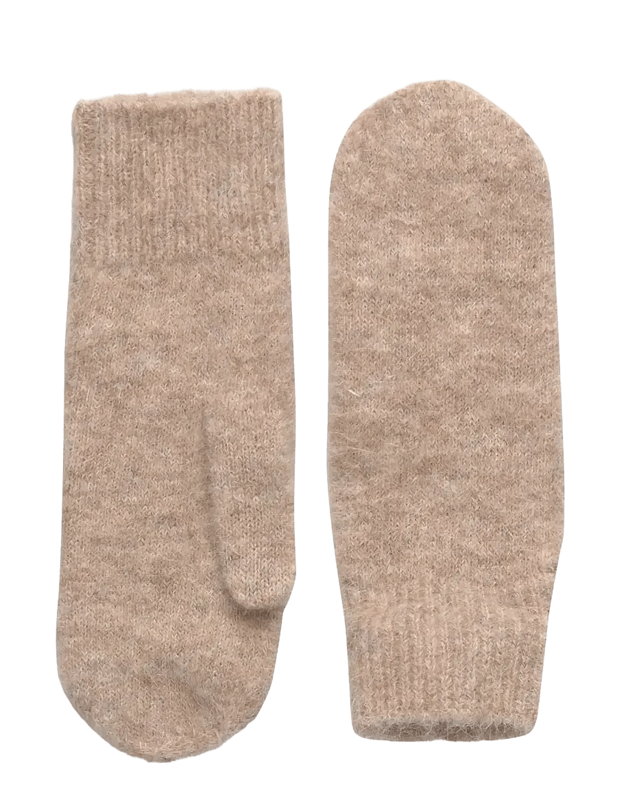 Rosemunde - RWFurry Alpaca Mittens - oat melange - 0