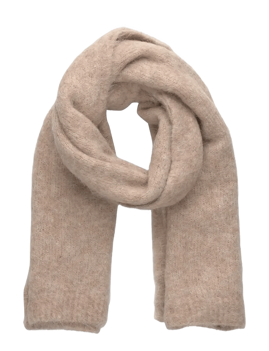 Rosemunde - RWFurry Alpaca Scarf - oat melange - 1