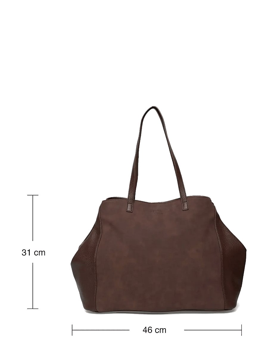 Rosemunde - RBMunich Mix Large Shoulder Bag - Õlakotid - dark chocolate gold - 4