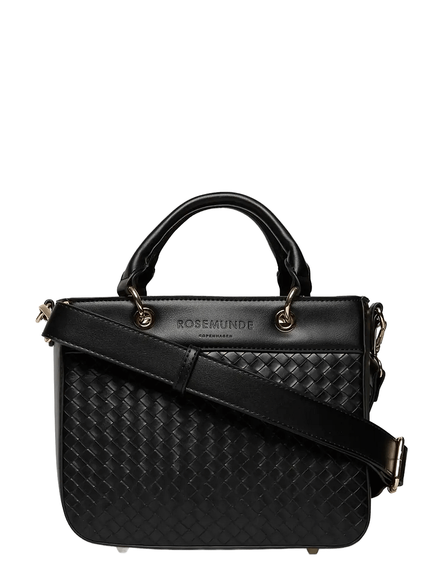 Rosemunde - RBSofie Braid Small Shoulder Bag - käekotid - black gold - 0