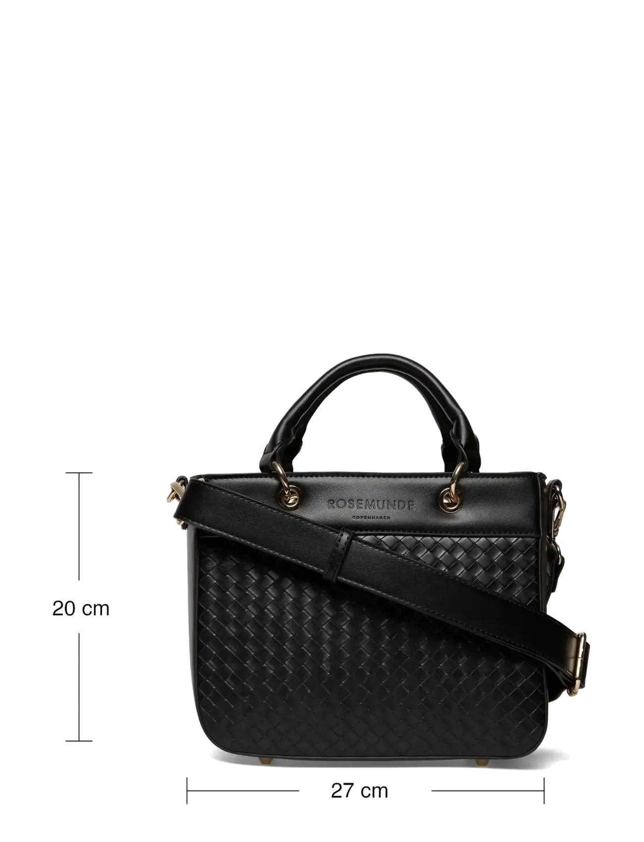 Rosemunde - RBSofie Braid Small Shoulder Bag - käekotid - black gold - 3
