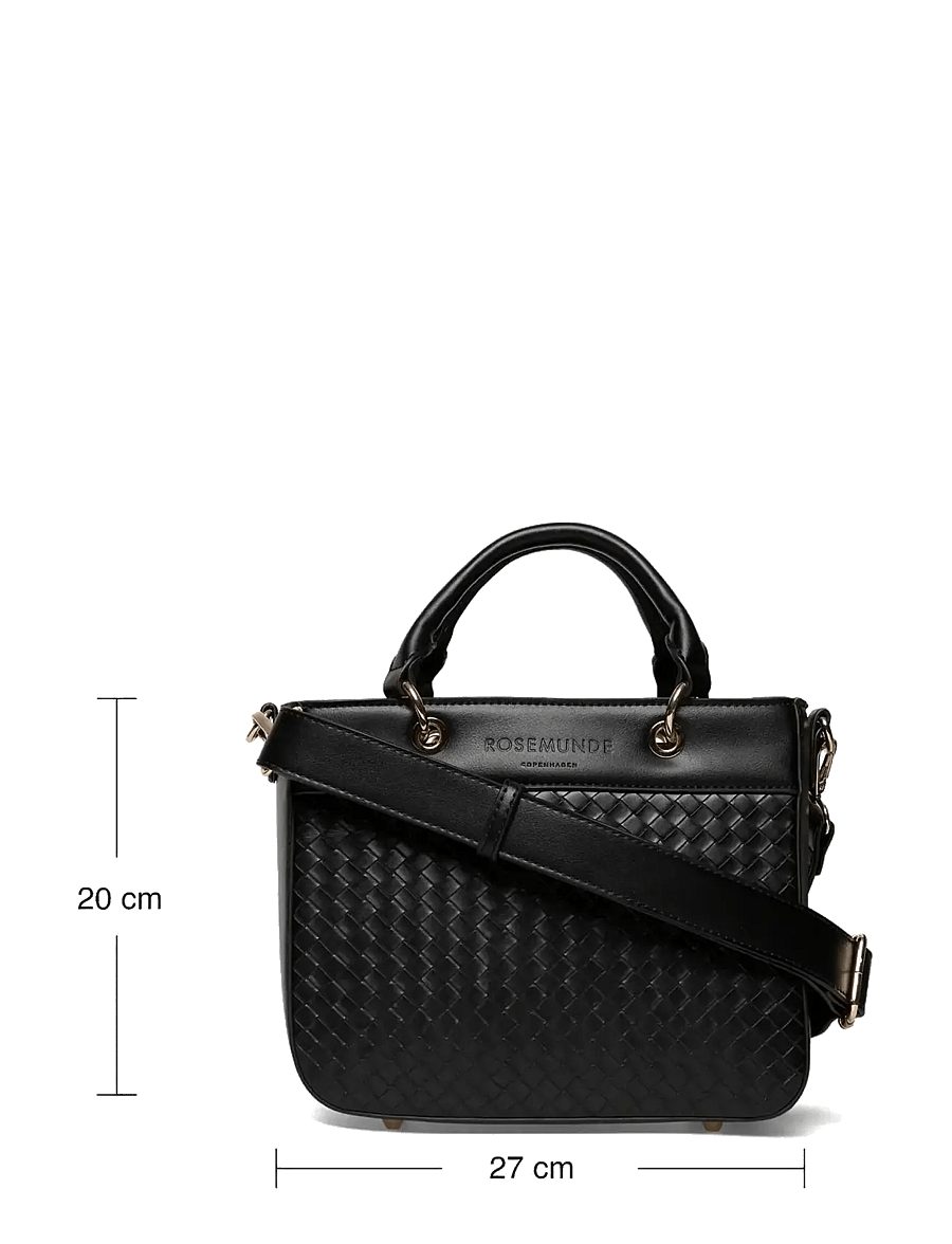 Rosemunde - RBSofie Braid Small Shoulder Bag - käekotid - black gold - 3