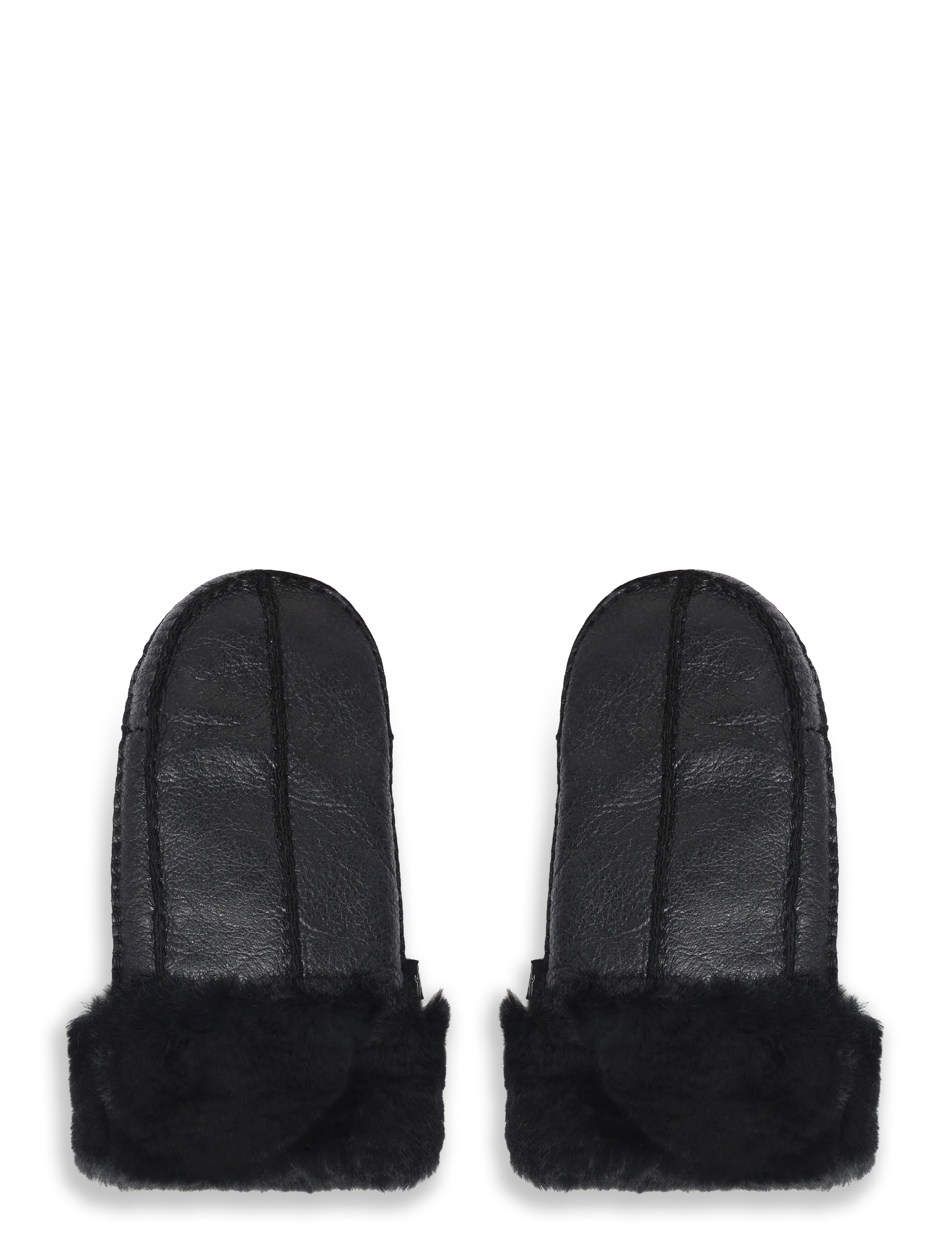 Rosemunde Rhjuno Shearling Mittens, Damen, Shearling Fäustlinge, Schwarz, Gr.M/L