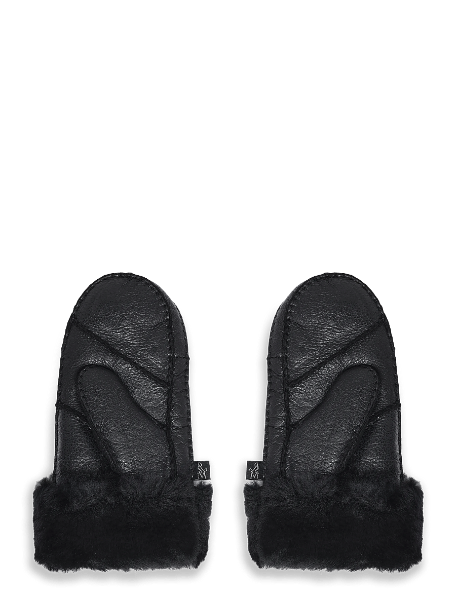 Rosemunde - RHJuno Shearling Mittens - nahast kindad - black - 1