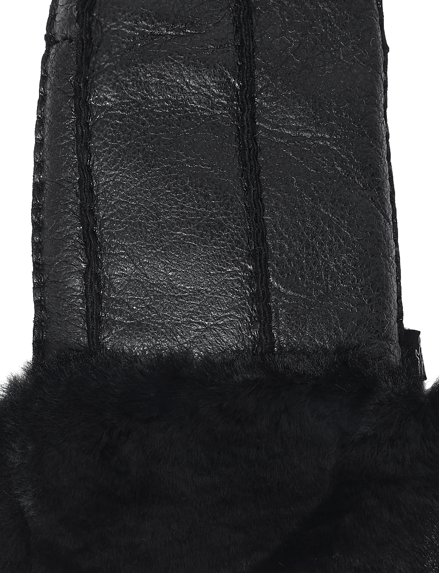 Rosemunde - RHJuno Shearling Mittens - nahast kindad - black - 2
