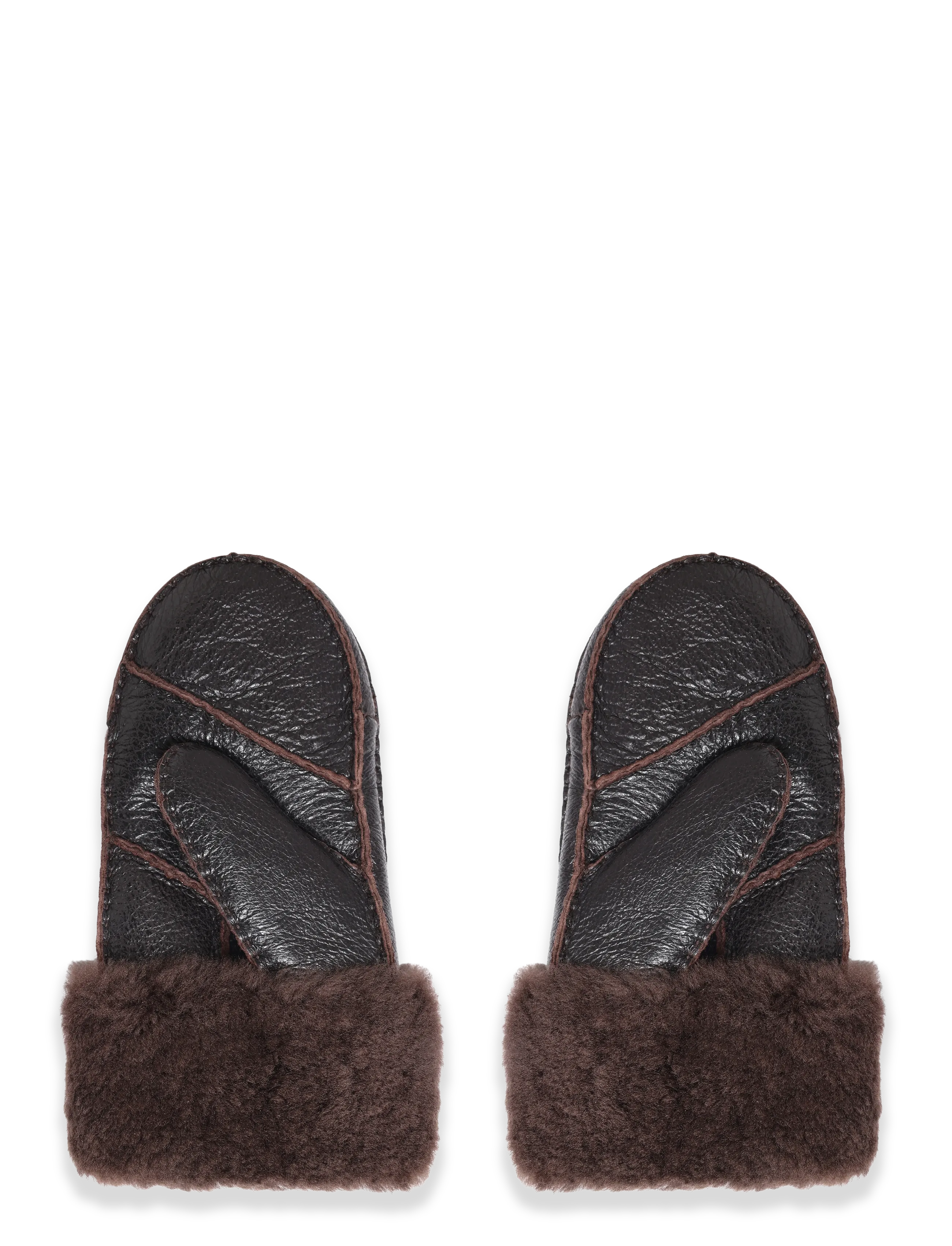 Rosemunde - RHJuno Shearling Mittens - accessories - coffee brown - 2