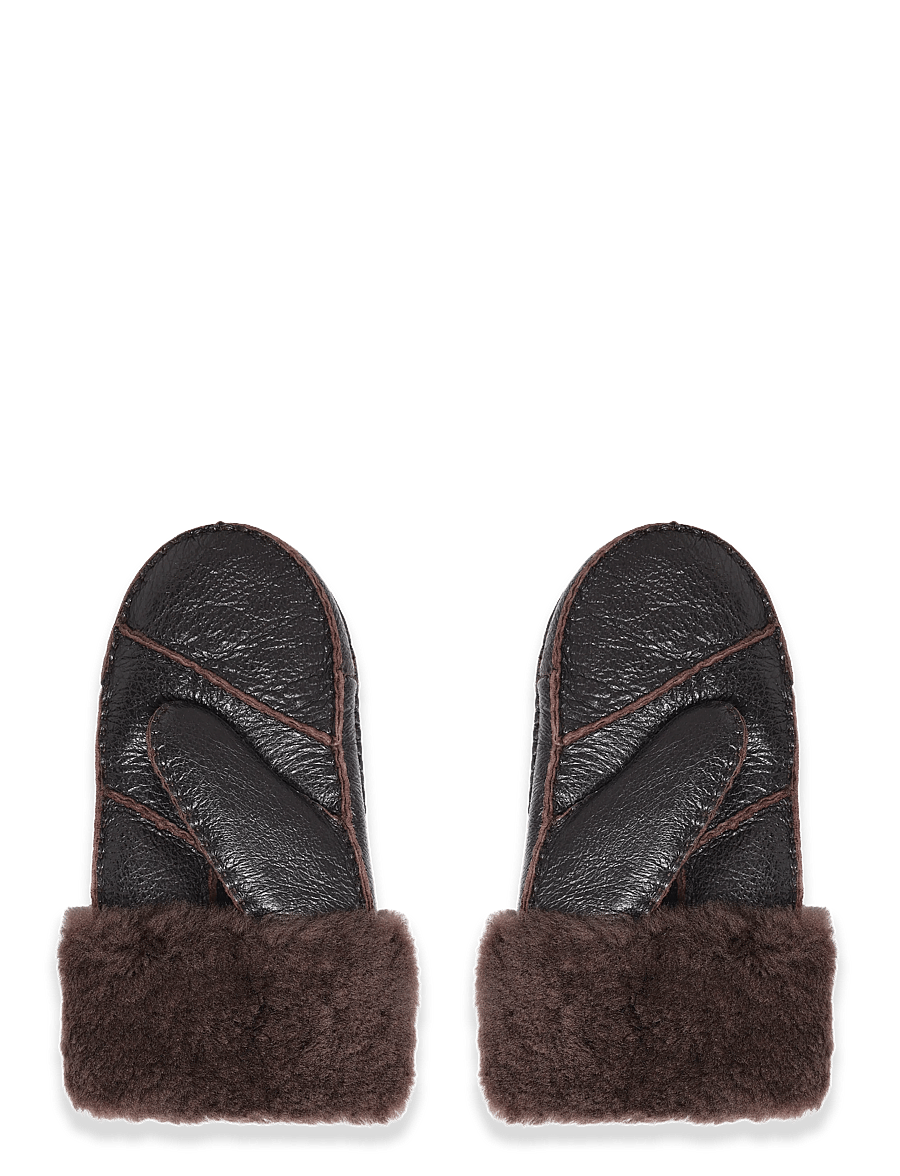Rosemunde - RHJuno Shearling Mittens - læderhandsker - coffee brown - 2