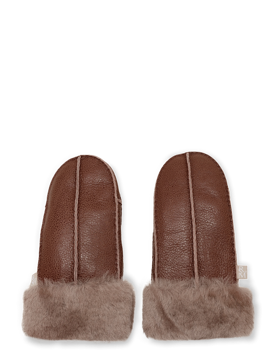 Rosemunde - RHJuno Shearling Mittens - læderhandsker - elk brown - 0