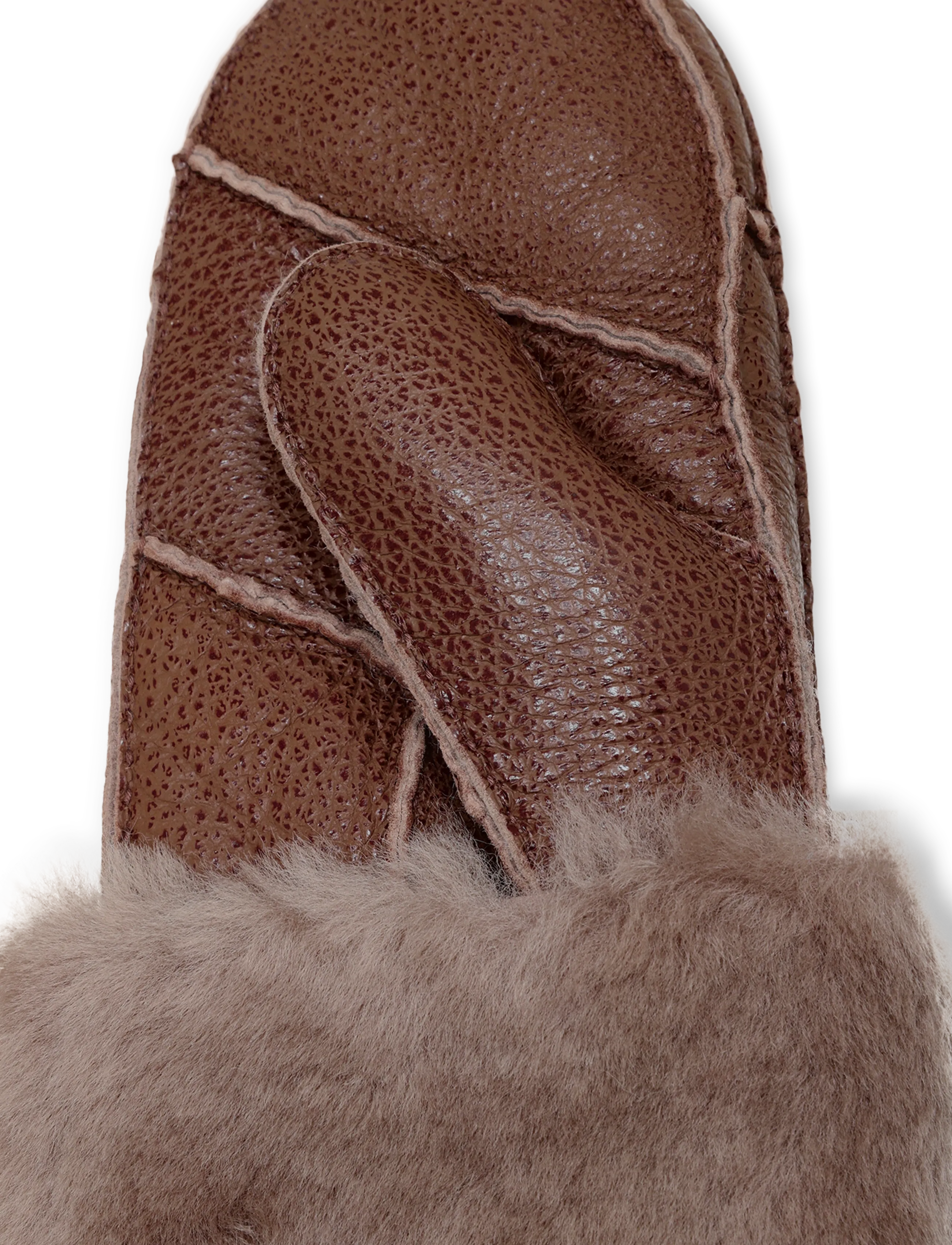 Rosemunde - RHJuno Shearling Mittens - accessories - elk brown - 2