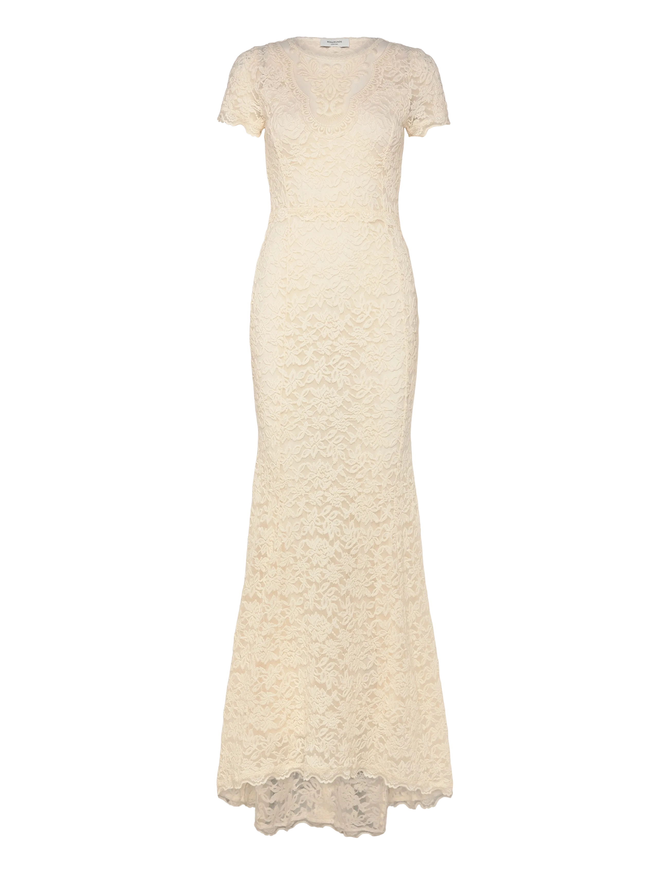 Rosemunde RWDelicia SS Long Bridal Dress w. T - Maxi Dresses - IVORY / cream