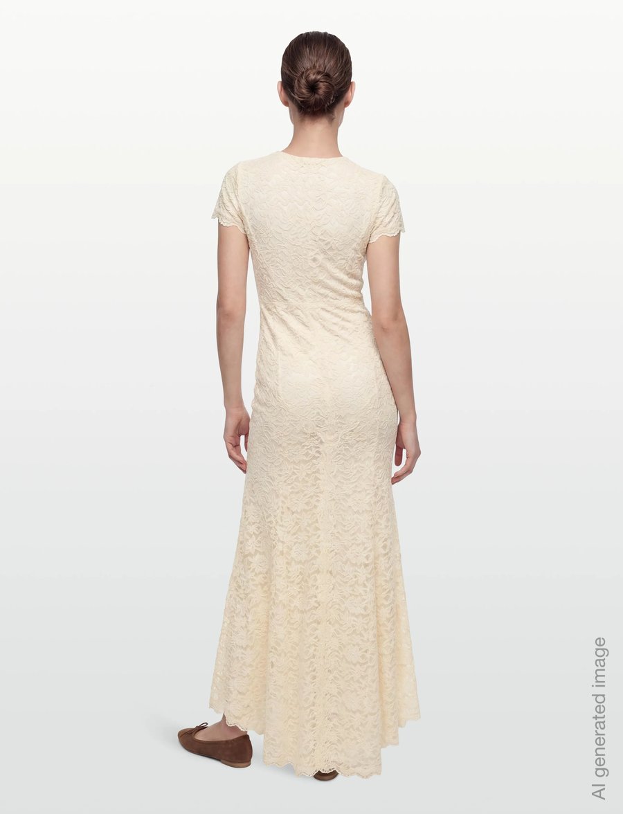 Rosemunde - RWDelicia SS Long Bridal Dress w. T - blondekjoler - ivory - 4