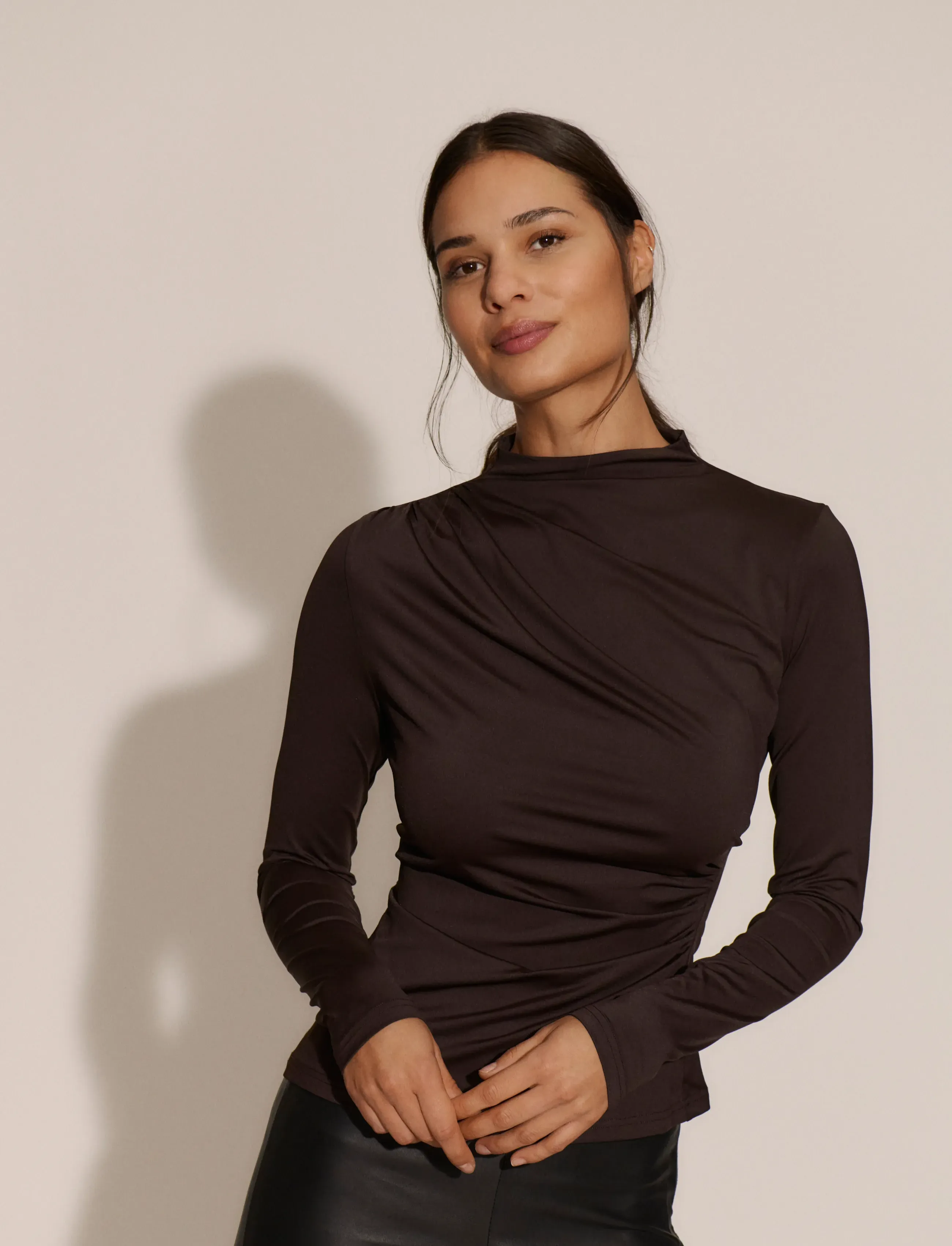 Rosemunde - RWBridget LS Turtleneck T-shirt - mole - 0