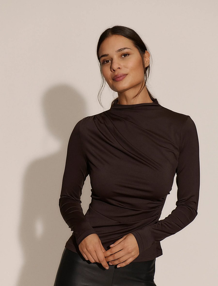 Rosemunde - RWBridget LS Turtleneck T-shirt - mole - 0
