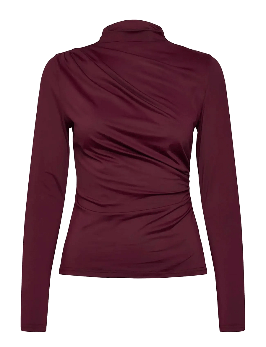 Rosemunde - RWBridget LS Turtleneck T-shirt - windsor wine - 0