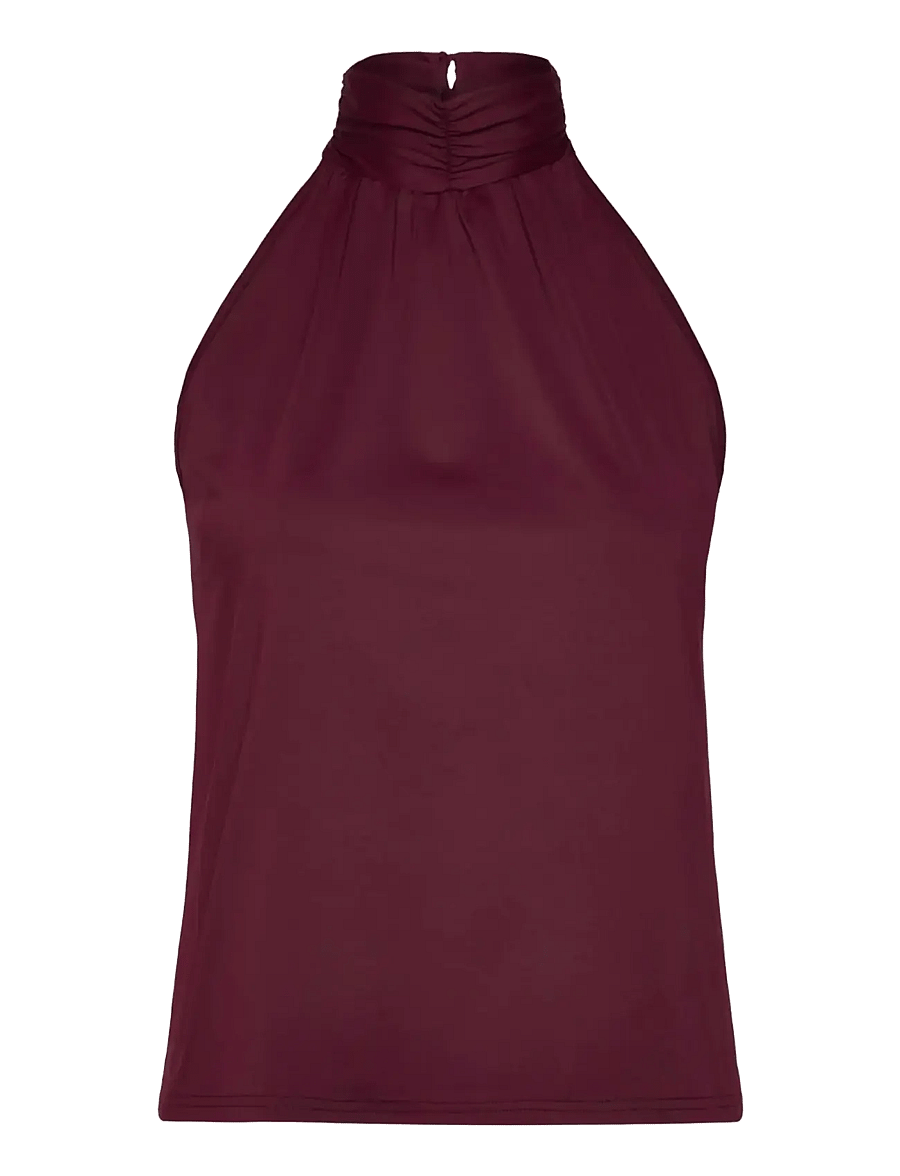Rosemunde - RWBridget Halterneck Top - Ärmellose blusen - windsor wine - 0