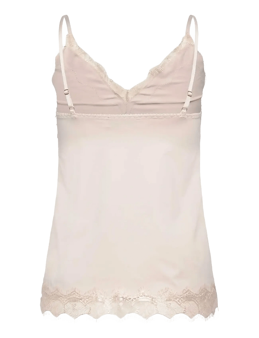 Rosemunde - RWBridget SL Lace Strap Top - tanktops - cacao - 1