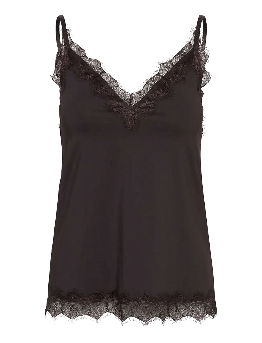Rosemunde - RWBridget SL Lace Strap Top - tanktops - mole - 0