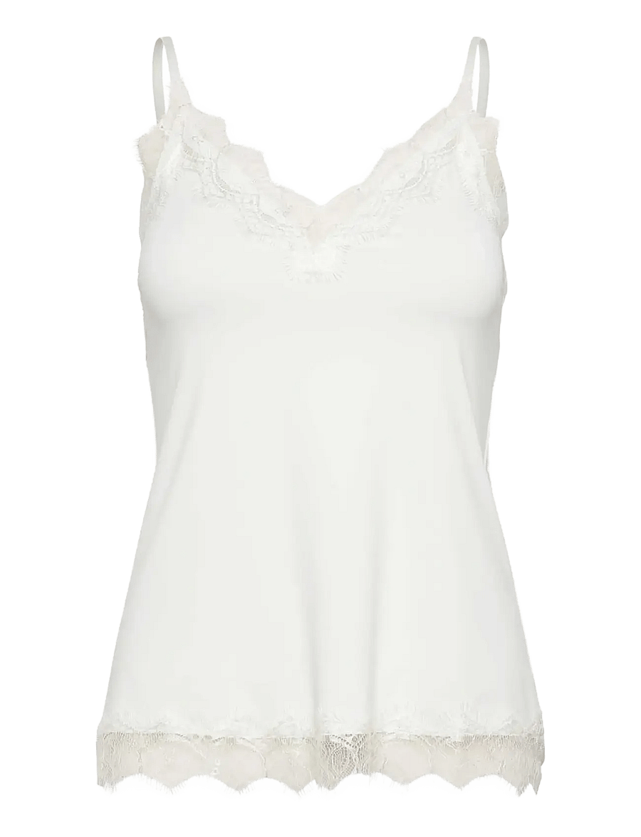 Rosemunde - RWBridget SL Lace Strap Top - Ärmellose tops - new white - 1
