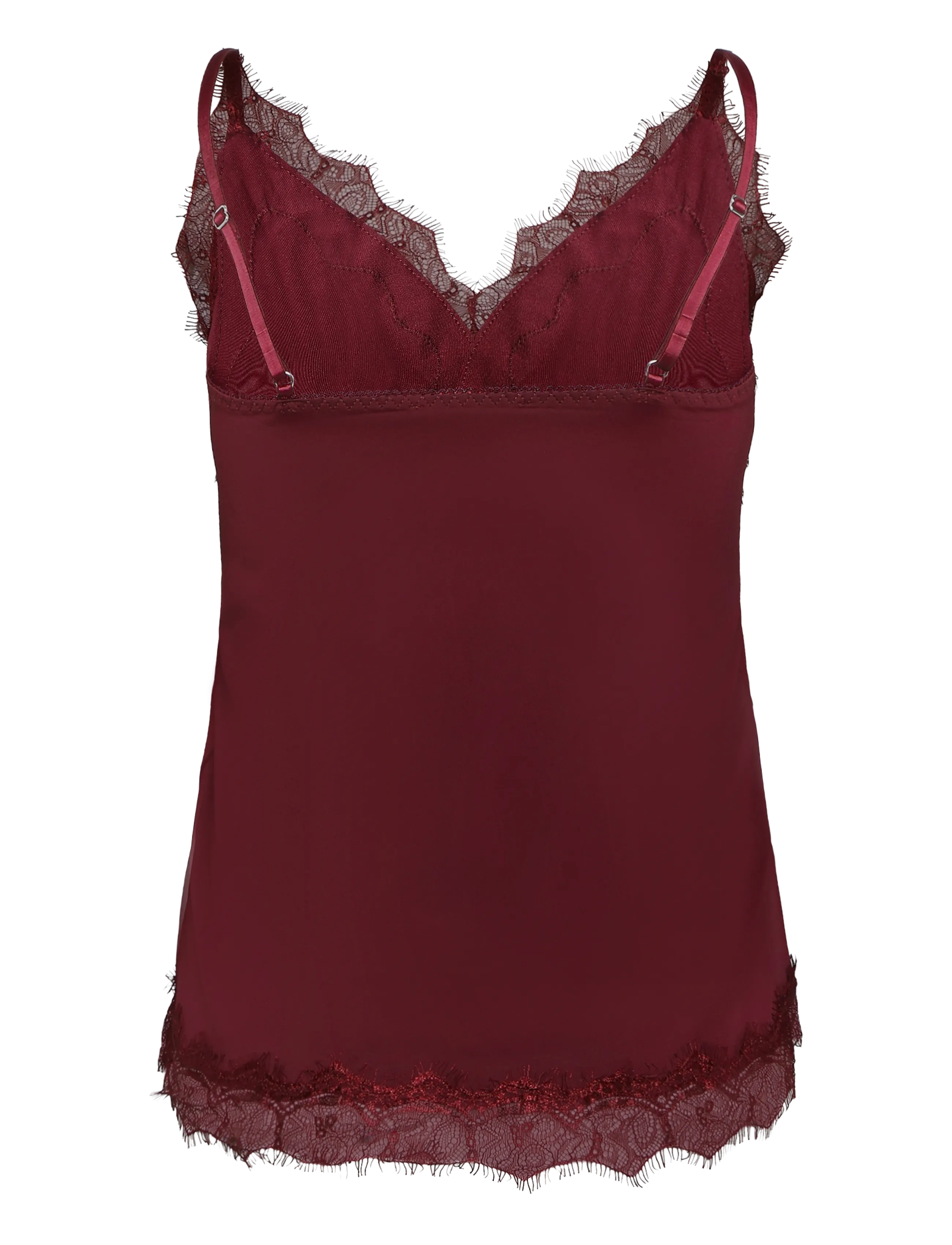Rosemunde - RWBridget SL Lace Strap Top - linnen - windsor wine - 1