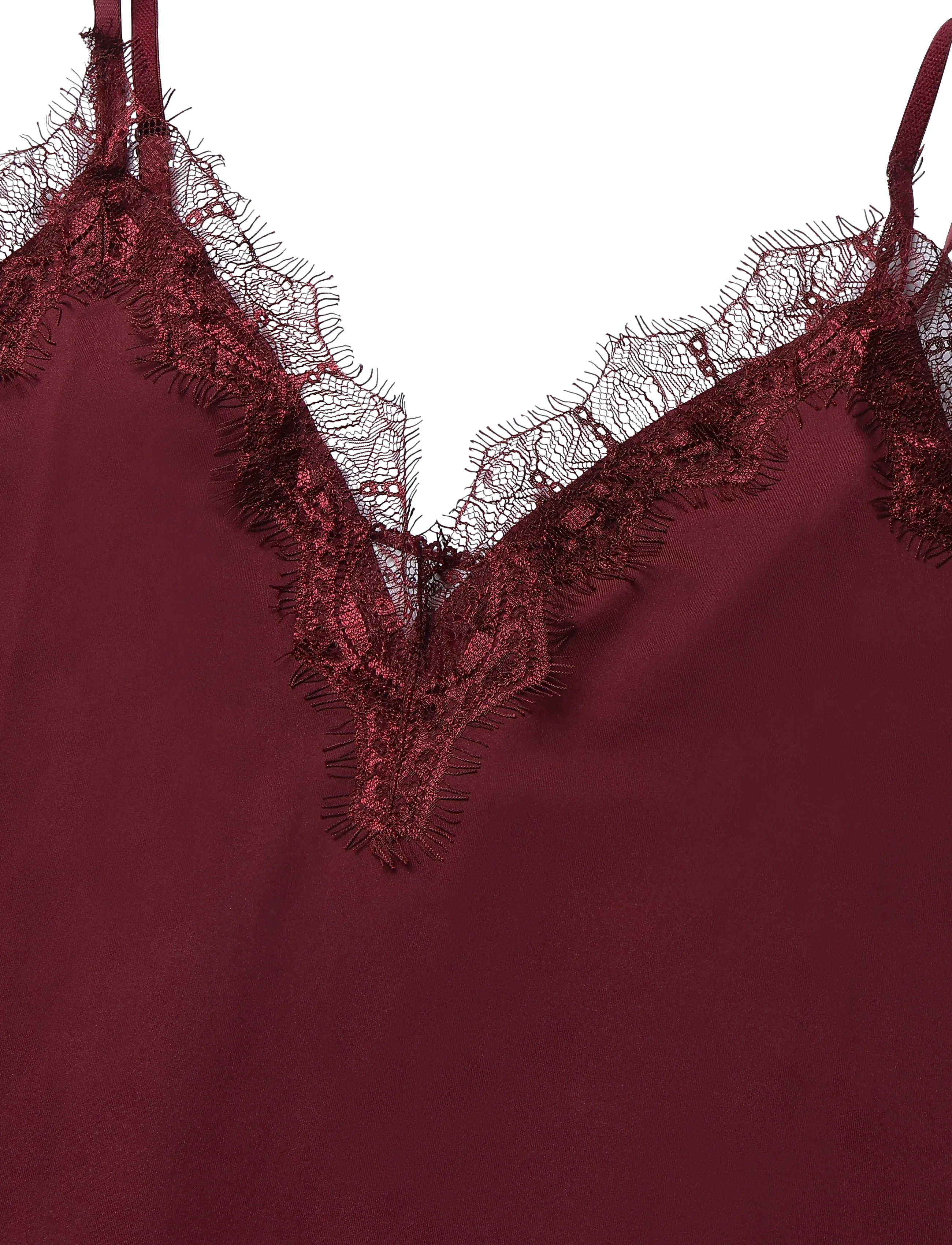 Rosemunde - RWBridget SL Lace Strap Top - linnen - windsor wine - 2