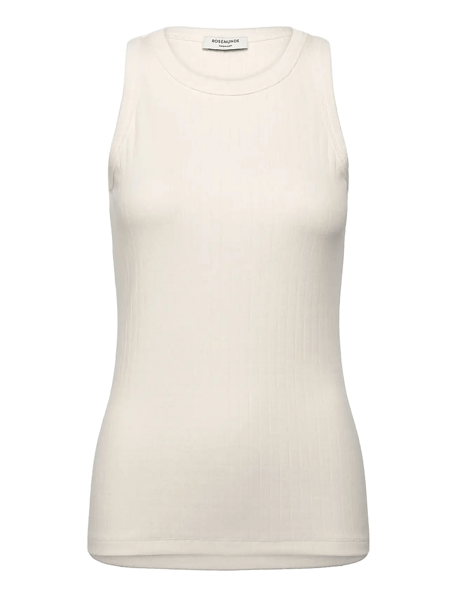 Rosemunde - RWBelmo Pointelle SL Boxer Top - Ärmellose tops - cloud dancer - 1