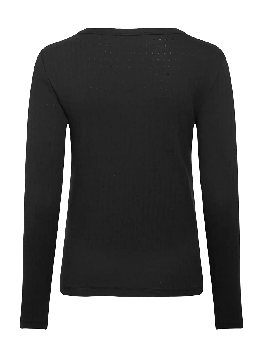 Rosemunde - RWBelmo Pointelle LS T-shirt - black - 2