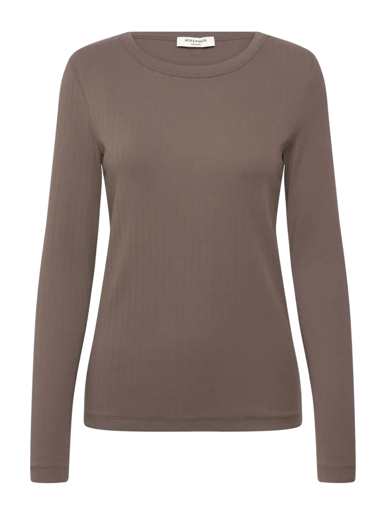 Rosemunde Rwbelmo Pointelle Ls T-Shirt, XL, Brown, T-Shirts & Toppe > Langærmede, Dame