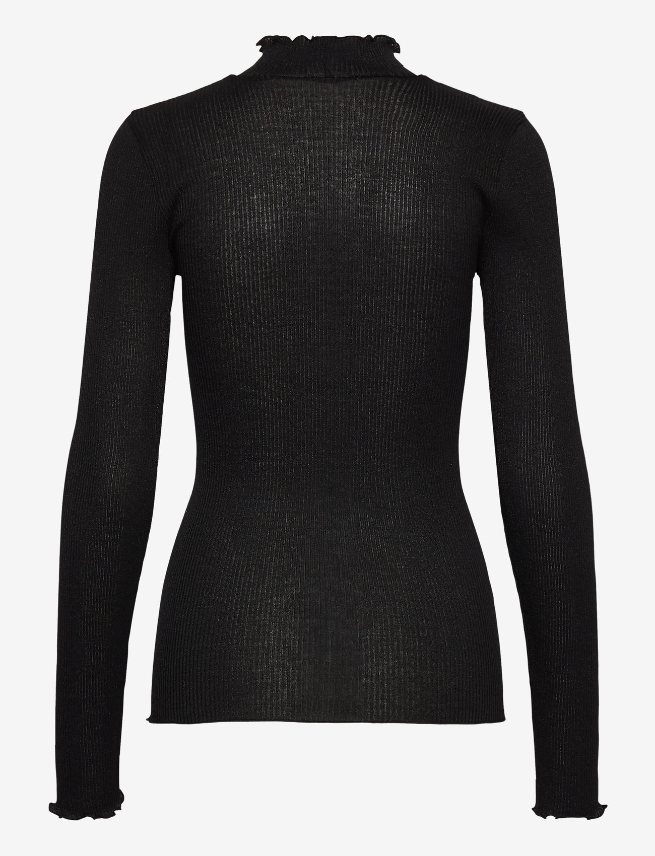 Rosemunde - RWBoston Lurex LS T-neck T-shirt - långärmade toppar - black - 1