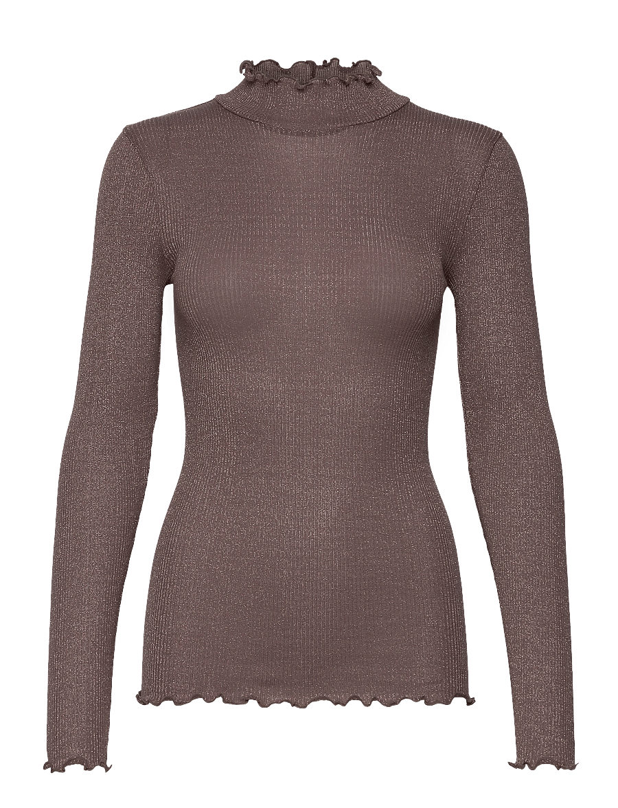 Rosemunde - RWBoston Lurex LS T-neck T-shirt - hauts à manches longues - falcon - 0
