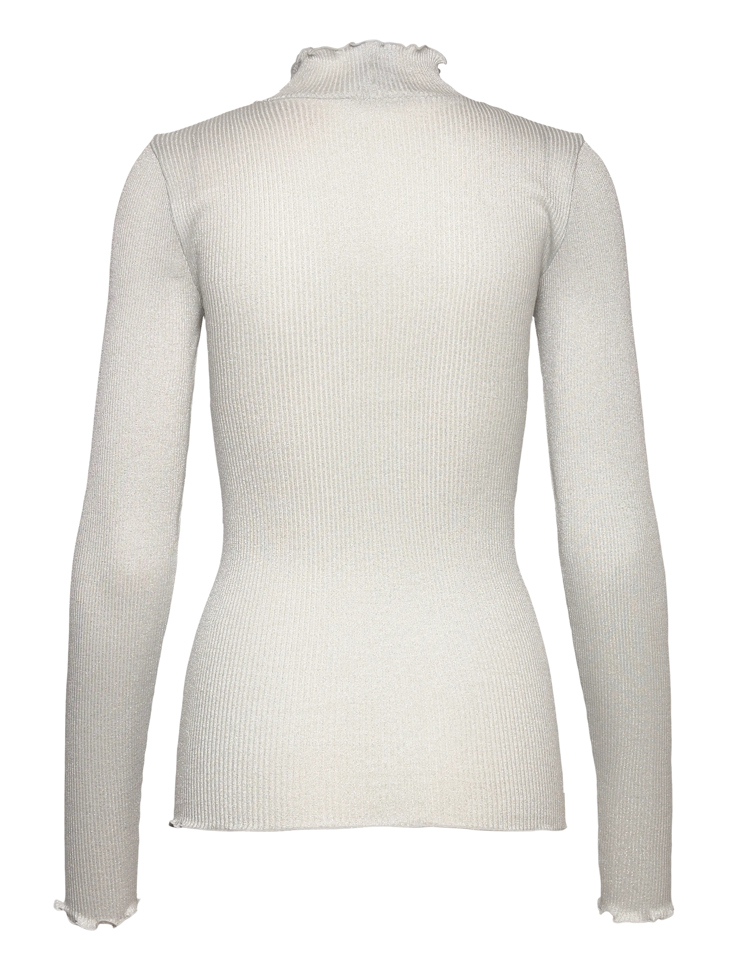Rosemunde - RWBoston Lurex LS T-neck T-shirt - langærmede toppe - new white - 1