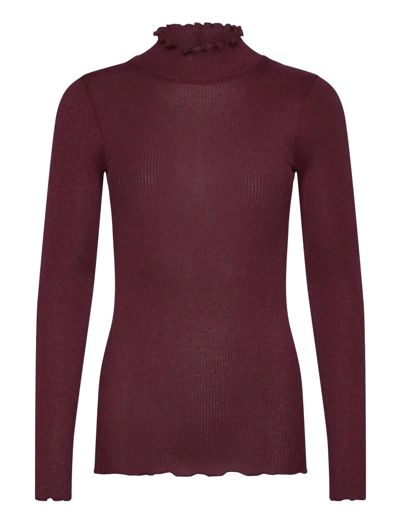 Rosemunde - RWBoston Lurex LS T-neck T-shirt - langärmlige tops - windsor wine - 0