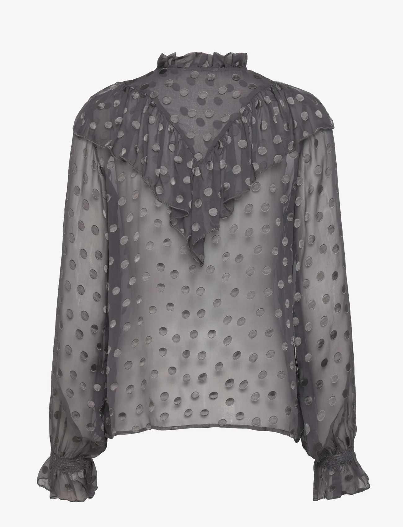 Rosemunde - Viscose silk shirt - langärmlige blusen - true grey - 1
