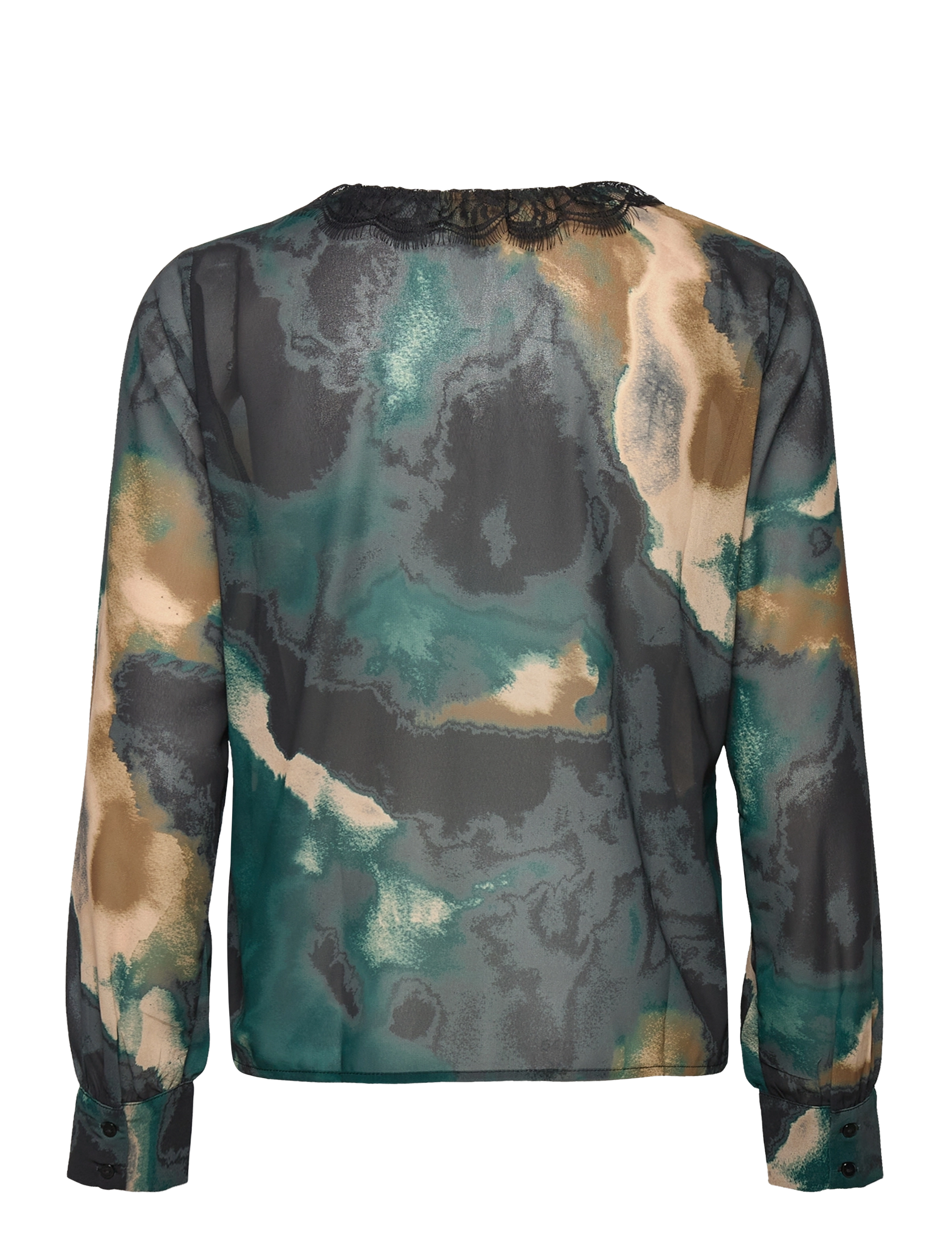 Rosemunde - Recycled polyester shirt - abstract watercolor print - 1