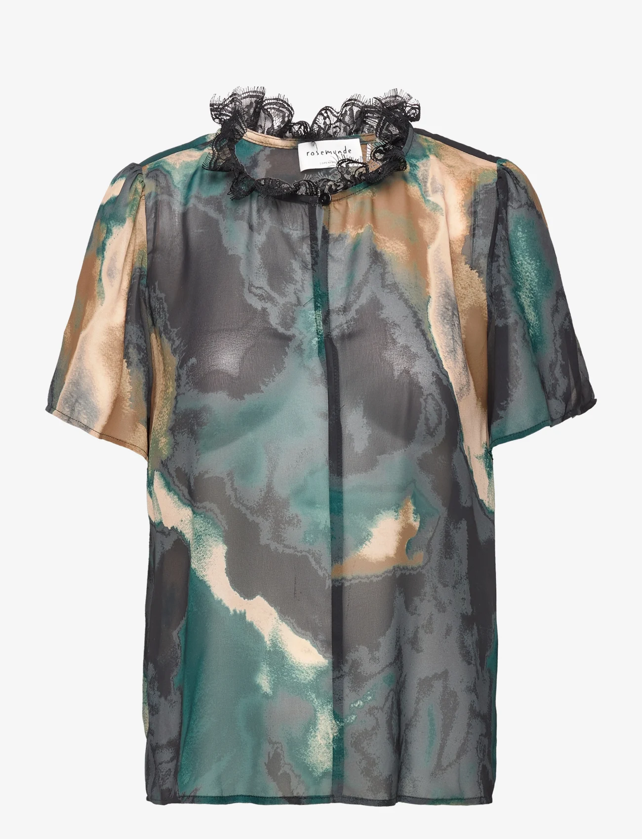 Rosemunde - Recycled polyester blouse - palaidinės trumpomis rankovėmis - abstract watercolor print - 0