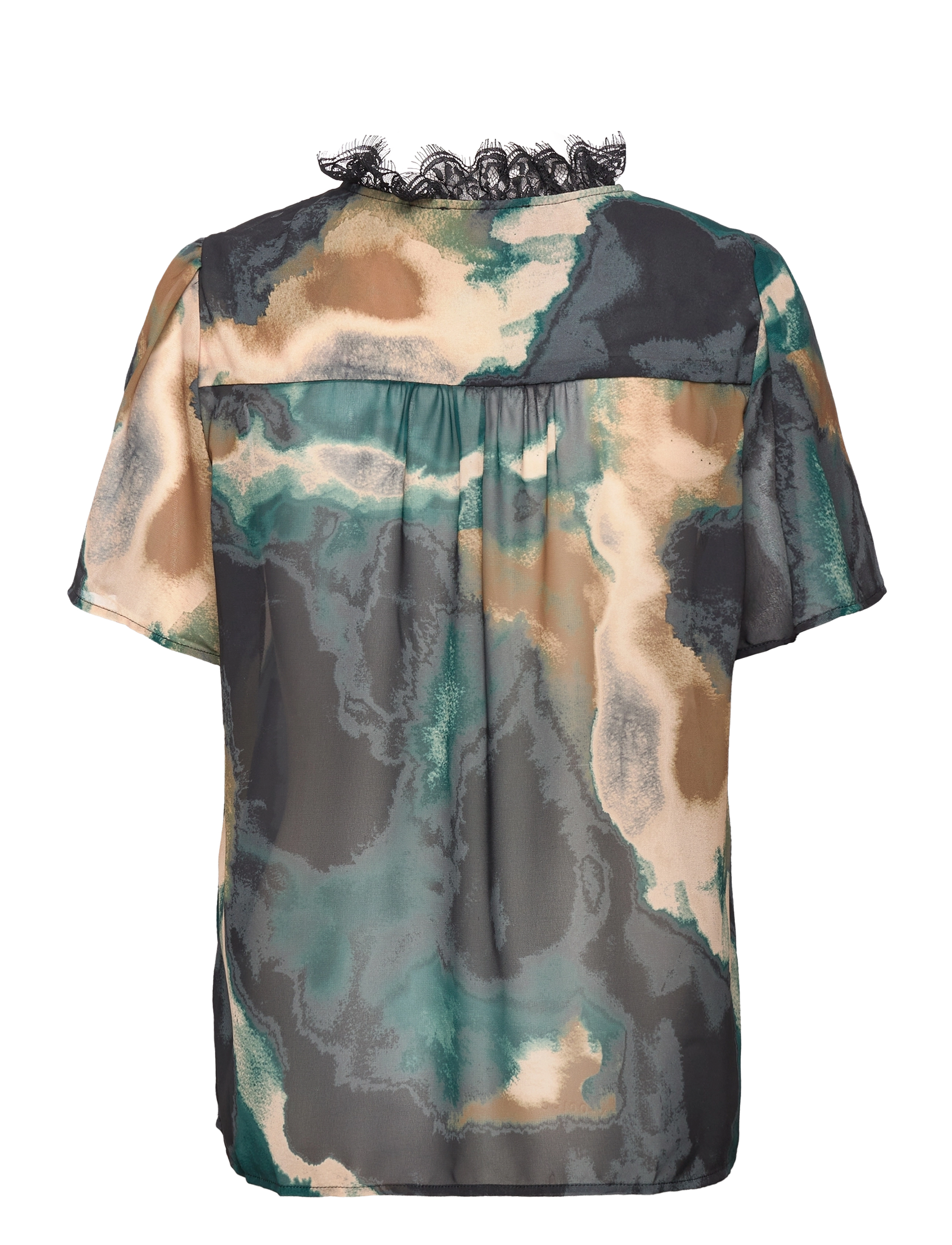 Rosemunde - Recycled polyester blouse - abstract watercolor print - 1