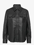 Leather shirt - BLACK