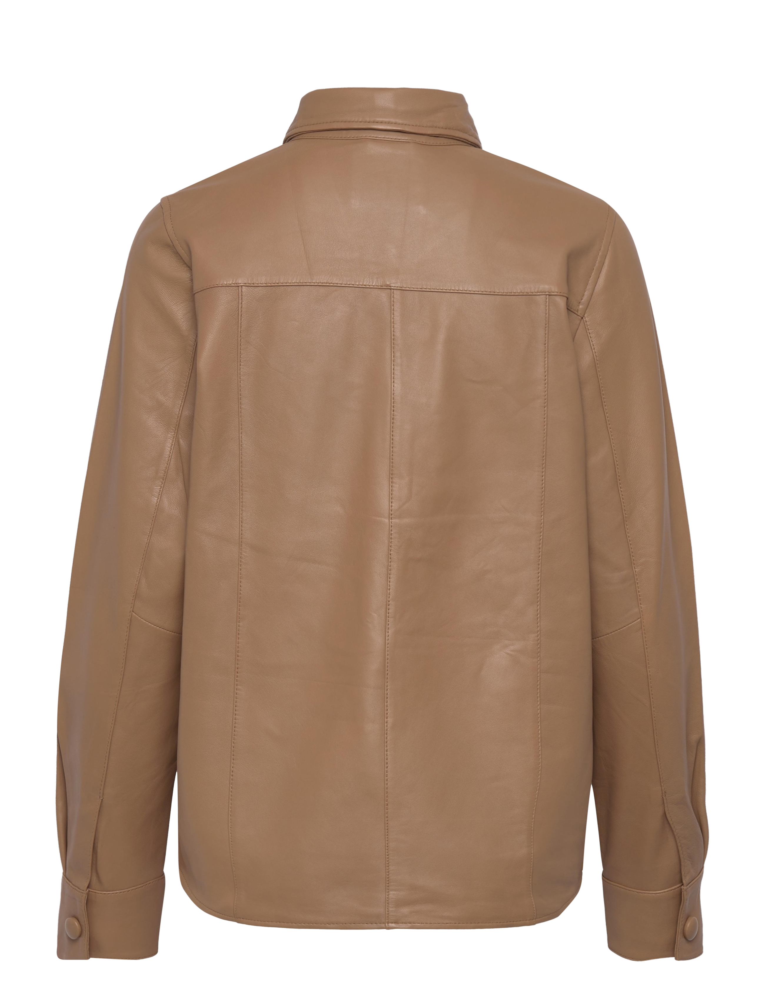 Rosemunde - Leather shirt - camel - 1