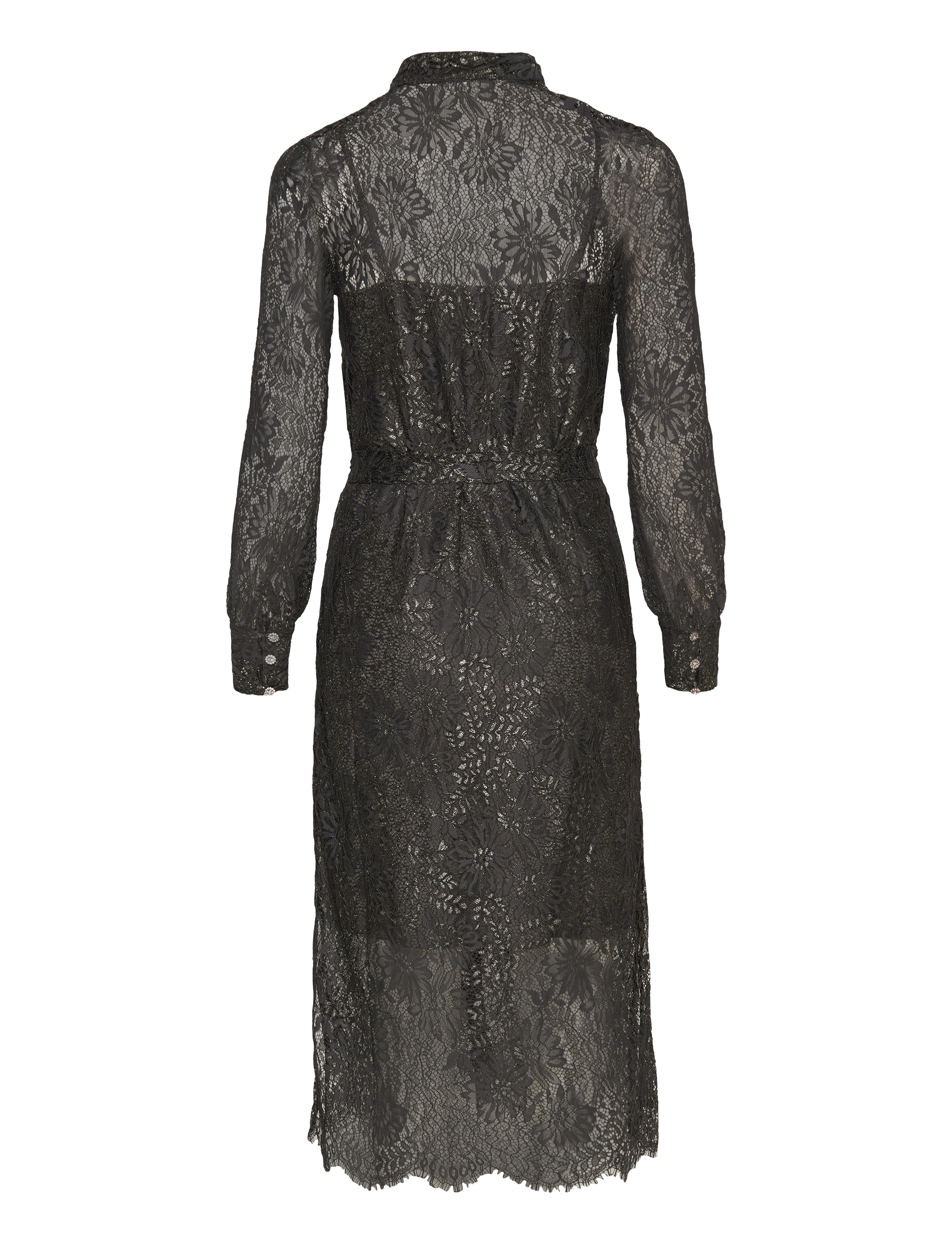 Rosemunde - Dress - midikleider - true grey w/ gold lurex - 1
