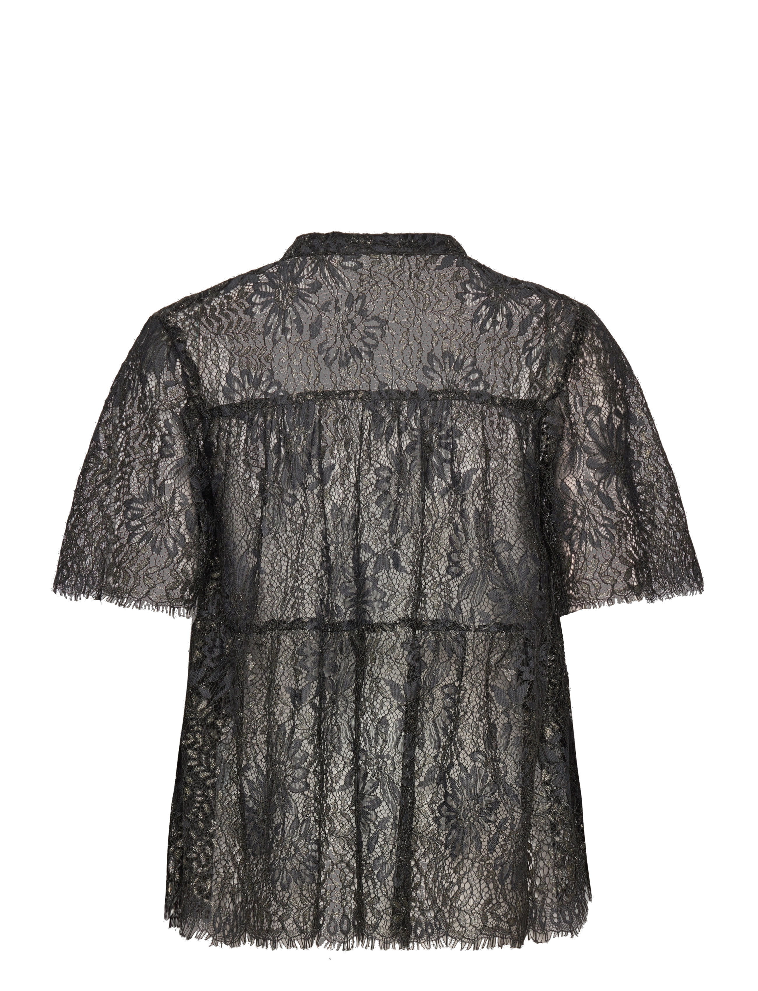 Rosemunde - Blouse - true grey w/ gold lurex - 1