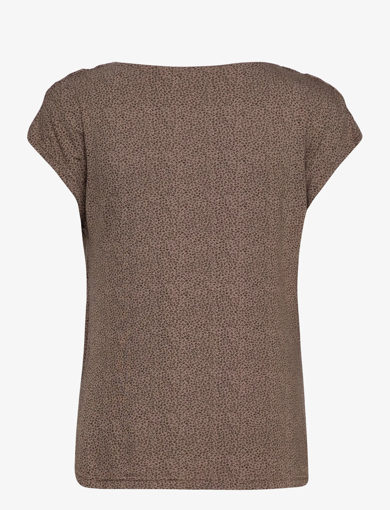 Rosemunde - Linnen t-shirt - t-skjorter - dark sand petit flower print - 1