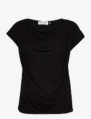 Rosemunde - Linnen t-shirt - t-shirts - black - 0