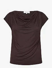 Rosemunde - Linnen t-shirt - t-shirts - black brown - 0