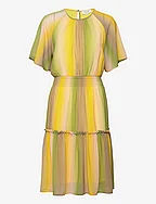 Recycled polyester dress - YELLOW GRADIENT PRINT