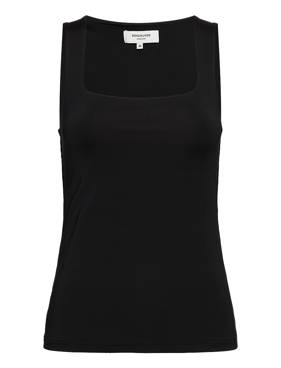 Rosemunde - RWBillie SL Square Top - varrukateta topid - black - 0